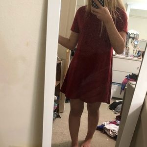 Women’s Maroon TShirt Dress